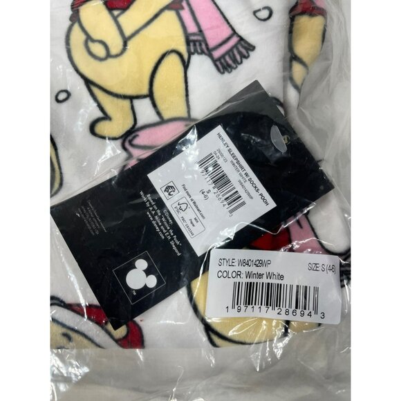 Disney Winne The Pooh Womens Christmas Henley Sleepshirt & Plush Socks Set Small - Picture 7 of 8